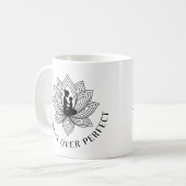 Lotus Mother Child Present Mantra Art コーヒーマグカップ (正面左)