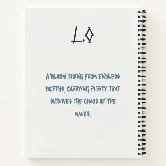 Lotus of the Oceans Notebook ノートブック (裏面)