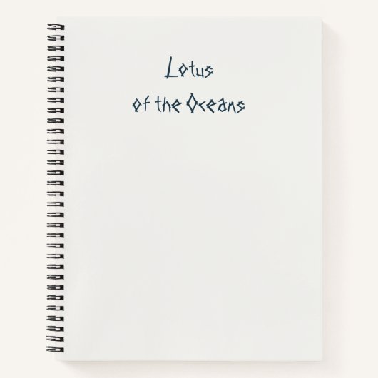 Lotus of the Oceans Notebook ノートブック (正面)