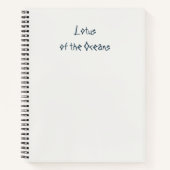 Lotus of the Oceans Notebook ノートブック (正面)