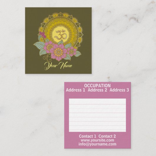 Lotus Of The OM – 名刺 (正面/裏面)