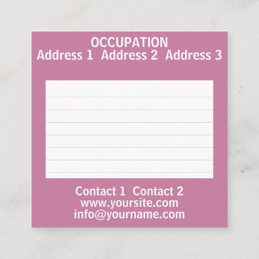 Lotus Of The OM – 名刺 (裏面)