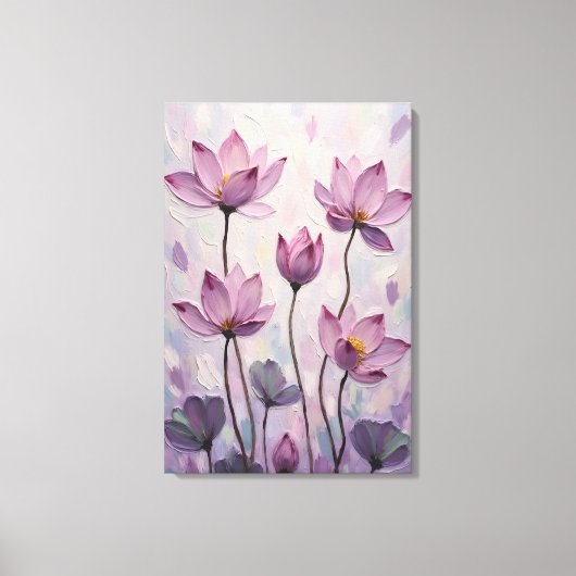 Lotus – Oil Painting キャンバスプリント (正面)