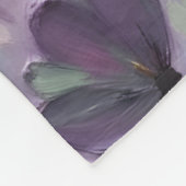 Lotus – Oil Painting フリースブランケット (角)