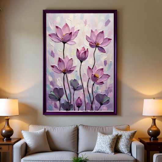 Lotus – Oil Painting ポスター