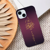 Lotus & Om – 名前パーソナライズされたミニマリスト Case-Mate iPhoneケース