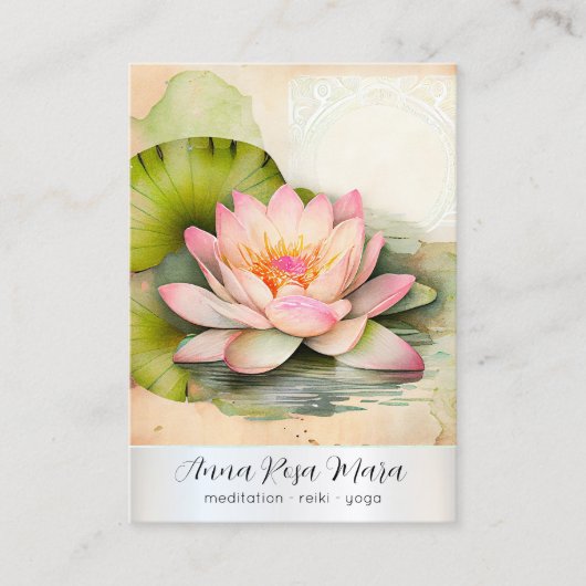 *~* Lotus PHOTO Nature Flowers QR AP67 Art 名刺 (正面)