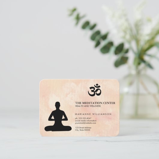 Lotus Pose Omアイコン 名刺 (スタンド正面)