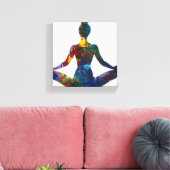 Lotus Pose Streted Canvas Print キャンバスプリント (インサイチュ (リビング))