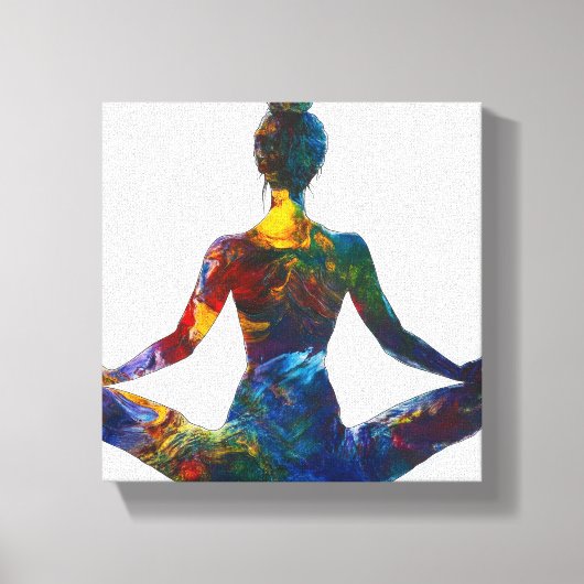 Lotus Pose Streted Canvas Print キャンバスプリント (正面)