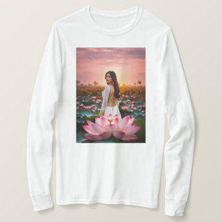 Lotus Radiance：ピンクとゴーの花のバレエ Tシャツ