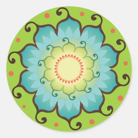 Lotus Radiant Stickers ラウンドシール (正面)