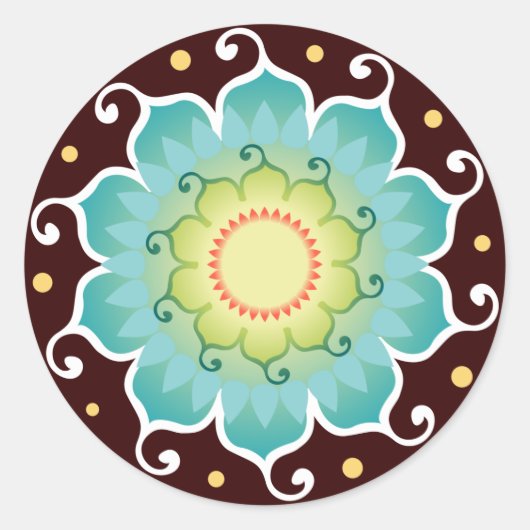 Lotus Radiant Stickers ラウンドシール (正面)