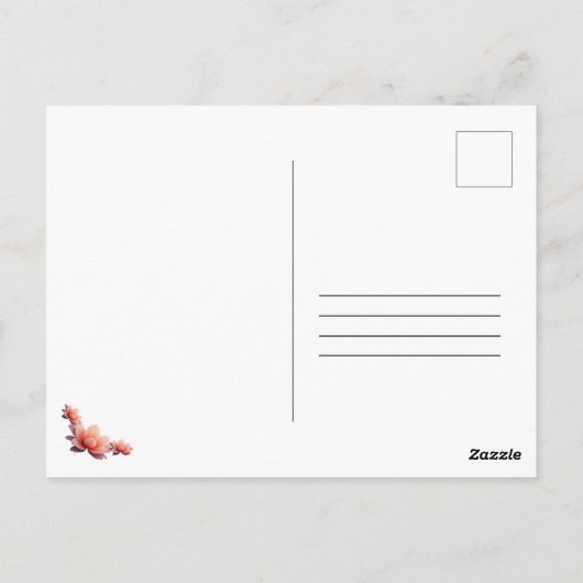 Lotus Reflection Affirmation Empower Inner Wisdom ポストカード (裏面)