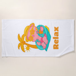  Lotus Relax Beach Towel ビーチタオル