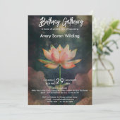 Lotus Rising | やわらかな水彩デザイン 招待状 (スタンド正面)