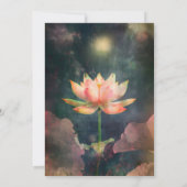 Lotus Rising | やわらかな水彩デザイン 招待状 (裏面)