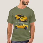 Lotus S2 Elise、ブリティッシュ・スポーツカー Tシャツ (正面)