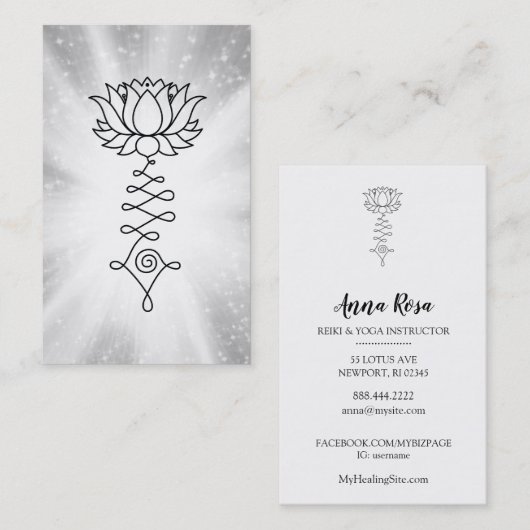 *~* Lotus Sparkle Rays霊気のエネルギー修復 名刺 (正面/裏面)