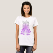 Lotus Spirit – Soft Feminine Line Art Tシャツ (正面フル)