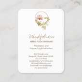 *~* Lotus Water Lilyヨガマインドフルネスグリッター 名刺 (裏面)