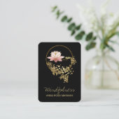 *~* Lotus Water Lilyヨガマインドフルネスグリッター 名刺 (スタンド正面)