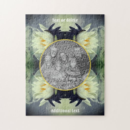 Lotus Water Lily Flower Create Your Own Photo ジグソーパズル (縦)