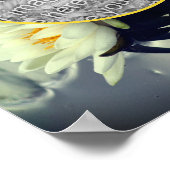 Lotus Water Lily Flower Create Your Own Photo ポスター (角)