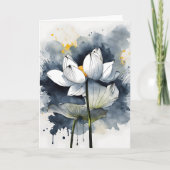 Lotus - Watercolor flowers カード (正面)