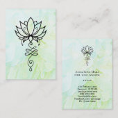 *～* Lotus Yoga Nirvanaの神聖なジオメトリフローラ 名刺 (正面/裏面)
