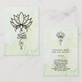 *～* Lotus Yoga Nirvanaの神聖な幾何学の牡丹 名刺 (正面/裏面)