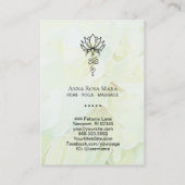 *～* Lotus Yoga Nirvanaの神聖な幾何学の牡丹 名刺 (裏面)