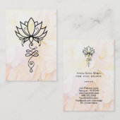 *~* Lotus Yoga Peony Nirvanaの神聖な幾何学 名刺 (正面/裏面)