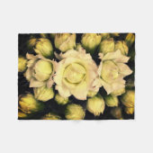 Lotusdröm- Elegant blomdesign フリースブランケット (正面(横))