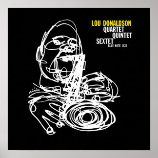 Lou Donaldson Jazz Vintage ポスター