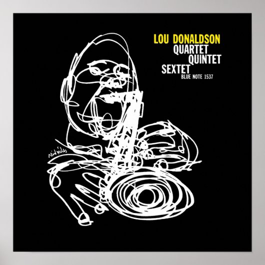 Lou Donaldson Jazz Vintage ポスター (正面)