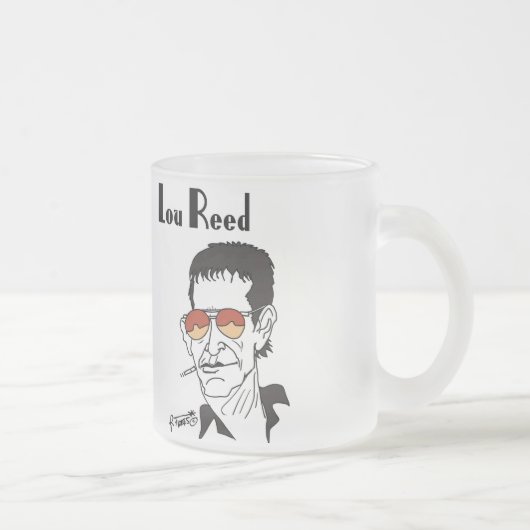 Lou Reed caricature フロストグラスマグカップ (右)