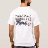 Loud and 誇りを持った Baseball Mom, Player's Photo Tシャツ (裏面)