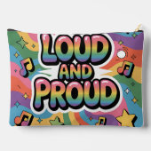 LOUD AND PROUD | LGBTQ+ Pride Ally アクセサリーポーチ (裏面)