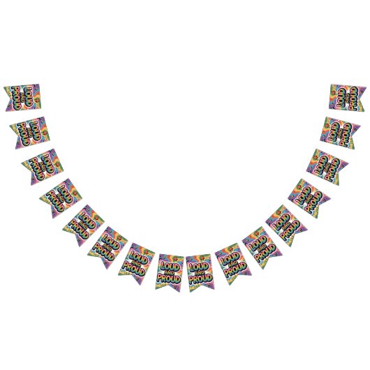 LOUD AND PROUD | LGBTQ+ Pride Ally バンティングフラッグ (全)