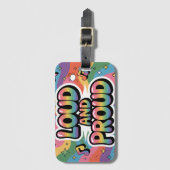 LOUD AND PROUD | LGBTQ+ Pride Ally ラゲッジタグ (正面縦)