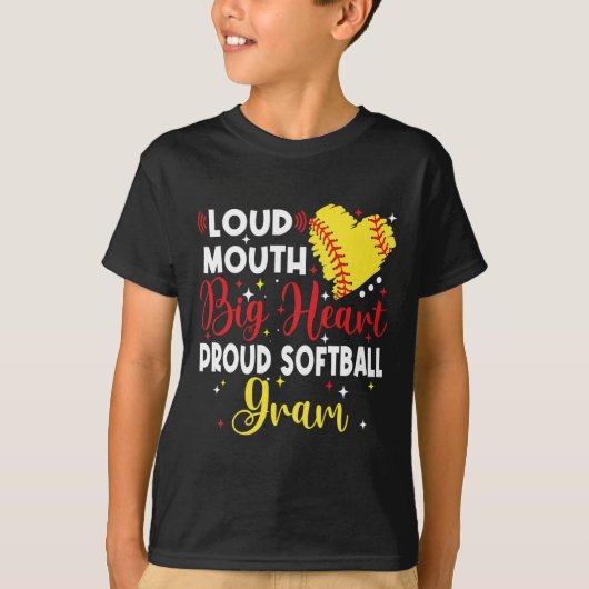 Loud Mouth Big Heart Proud Softll Gram Mother's Da Tシャツ (正面)