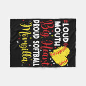 Loud Mouth Big Heart Proud Softll Momzilla Mother' フリースブランケット (正面(横))