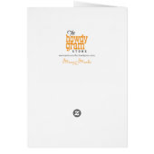 Louieフクロウのおもしろいで新しい帽子のバースデー・カード (裏面)