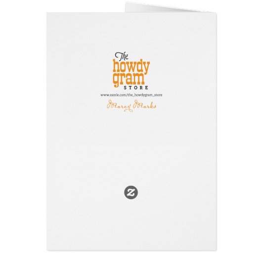 Louieフクロウのおもしろいで新しい帽子のバースデー・カード (裏面)