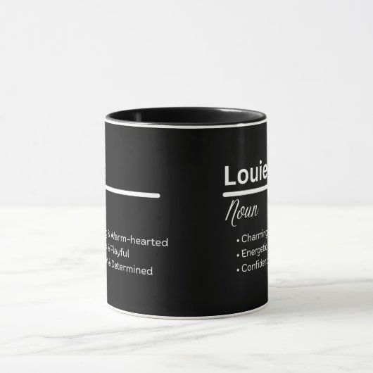 Louie Boy Name Definition Personalized Mug マグカップ (中央)