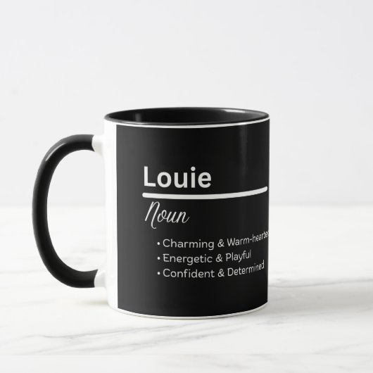 Louie Boy Name Definition Personalized Mug マグカップ (左)
