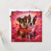 Louie & Luna Wish You a Happy Valentine's Day 3 カード (正面/裏面インサイチュ)