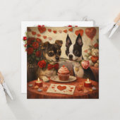 Louie & Luna Wish You a Happy Valentine's Day 4 カード (正面/裏面インサイチュ)