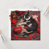 Louie & Luna Wish You a Happy Valentine's Day 6 カード (正面/裏面インサイチュ)